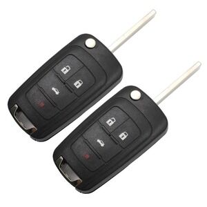 2X Folding Flip Key‎ Fob Shell for Chevy Cruze Malibu Camaro Equinox 2010–2021